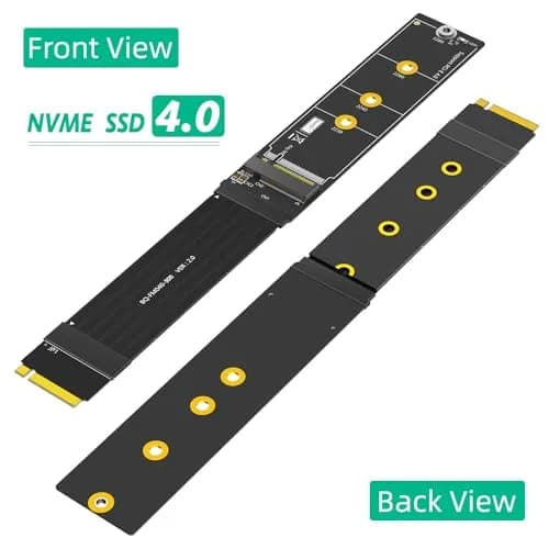 Sintech M.2 NVME Extender,NGFF M-Key PCIe 3.0/4.0 SSD Extension Card with 20cm Soft-PCB Cable thumbnail 2