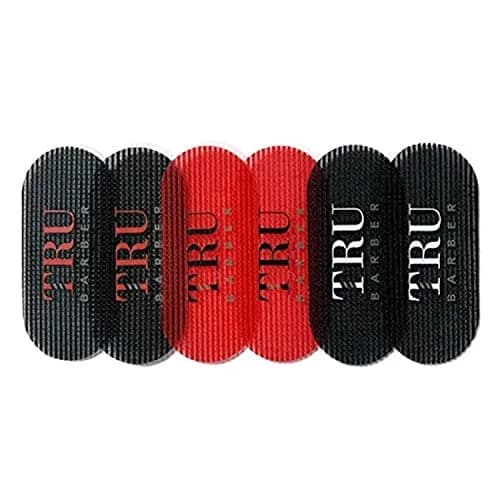 TRU BARBER Hair Grippers 6 Pcs (Black/Red) | No-Slip Styling Clips for All Hair Types thumbnail 1