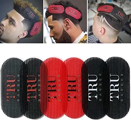 TRU BARBER Hair Grippers 6 Pcs (Black/Red) | No-Slip Styling Clips for All Hair Types thumbnail 2