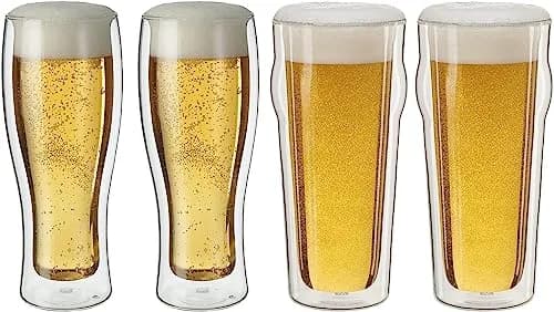 ZWILLING Sorrento Double-Wall Pint & Pilsner Glass Set, 14-oz & 16-oz | Italian Design & German Engineering thumbnail 1