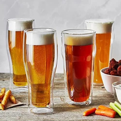 ZWILLING Sorrento Double-Wall Pint & Pilsner Glass Set, 14-oz & 16-oz | Italian Design & German Engineering thumbnail 2
