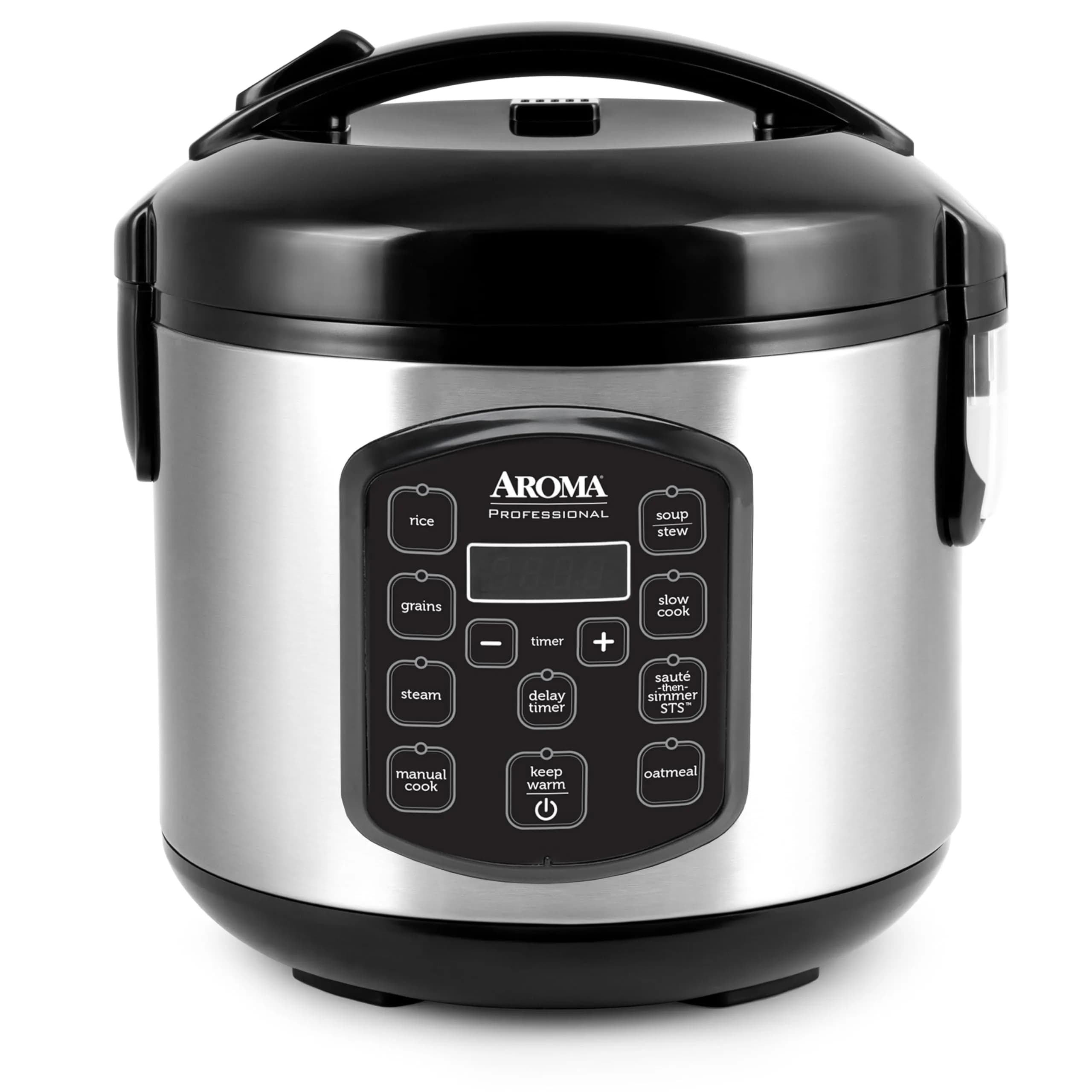 AROMA Professional 8-Cup Digital Rice & Grain Multicooker 2Qt | Versatile Cooking with Sauté-then-Simmer STS®