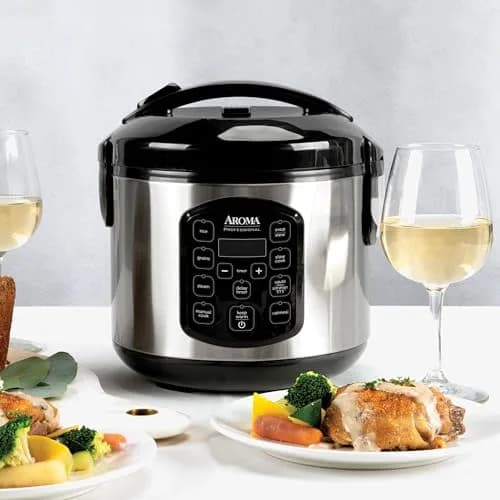 AROMA Professional 8-Cup Digital Rice & Grain Multicooker 2Qt | Versatile Cooking with Sauté-then-Simmer STS® thumbnail 7