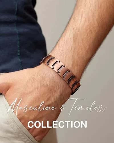 Feraco Copper Magnetic Bracelet for Men | 22cm (8.66") thumbnail 3