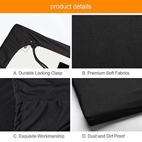 Coolrunner Piano Keyboard Dust Cover for 61/76/88 Keys | Elastic Cord Locking Clasp, Machine Washable thumbnail 4