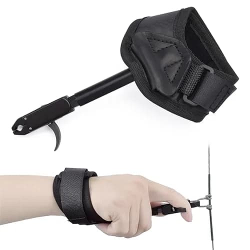 Bow and arrow college Black Wrist Strap Release Aid | Ambidextrous Trigger for Compound Bows Up to 65lbs thumbnail 1