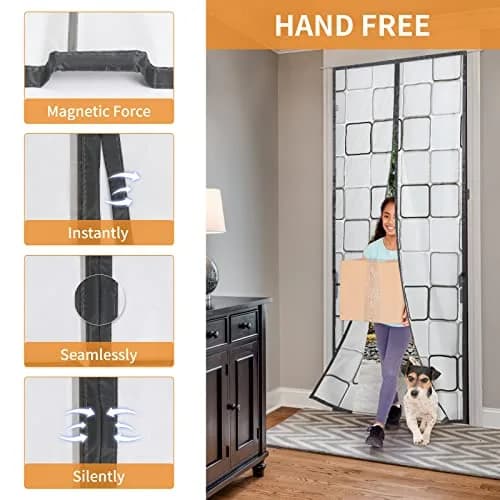 PICK FOR LIFE Insulated Magnetic Door Curtain 36x82 inches | Thermal Winter Door Cover with Magnetic Closure thumbnail 7