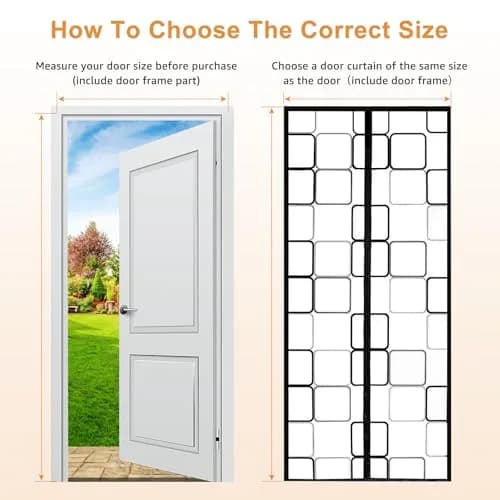PICK FOR LIFE Insulated Magnetic Door Curtain 36x82 inches | Thermal Winter Door Cover with Magnetic Closure thumbnail 2