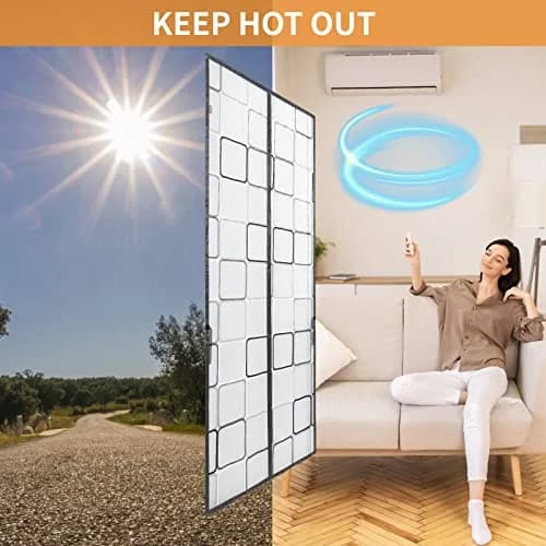 PICK FOR LIFE Insulated Magnetic Door Curtain 36x82 inches | Thermal Winter Door Cover with Magnetic Closure thumbnail 3