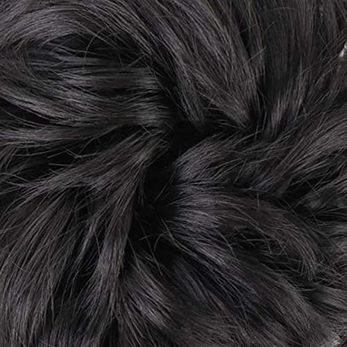 MORICA 2PCS Messy Bun Hair Piece for Women, Natural Black | Thick Volum Bun Synthetic Hair Extension thumbnail 3