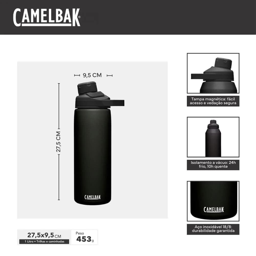 CamelBak Chute Mag Stainless Steel Water Bottle 32oz (946ml) | One-Handed Magnetic Cap for Active Hydration - view 3