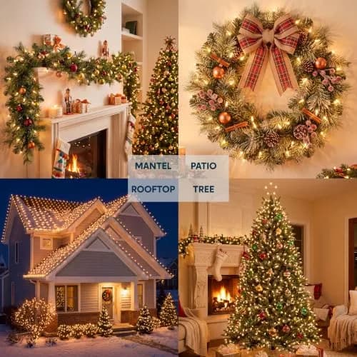 Joiedomi Clear Christmas String Lights Indoor,100 Count Mini White Fairy Light 19.4 FT | UL588 Certified for Festive Decor thumbnail 3