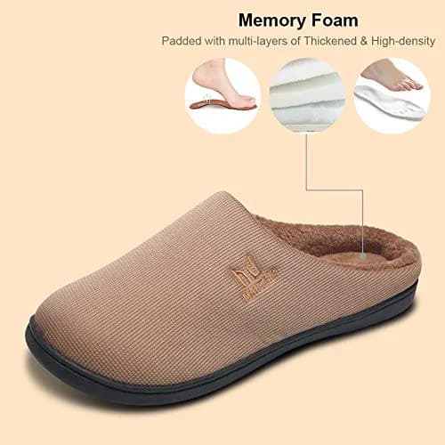 MAIITRIP Memory Foam Clog Slippers for Men Size 8.5-9.5 | Cozy Indoor Outdoor House Shoes thumbnail 4