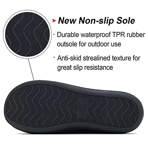 MAIITRIP Memory Foam Clog Slippers for Men Size 8.5-9.5 | Cozy Indoor Outdoor House Shoes thumbnail 7
