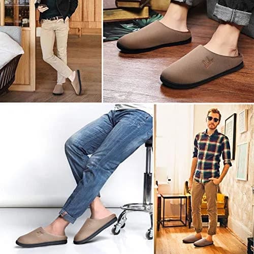 MAIITRIP Memory Foam Clog Slippers for Men Size 8.5-9.5 | Cozy Indoor Outdoor House Shoes thumbnail 2