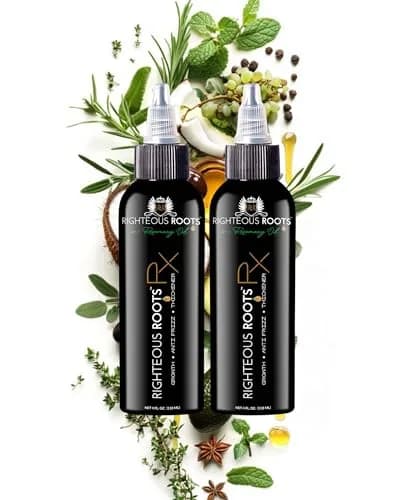 Righteous Roots Hair Oil for Hair Growth, Anti Frizz & Thickening (4 fl oz, Pack of 2) | Supports Hair Growth & Detangles thumbnail 1