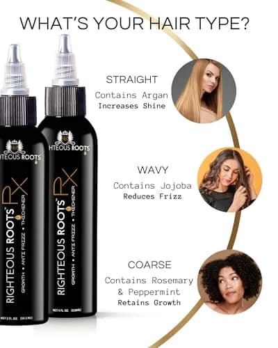 Righteous Roots Hair Oil for Hair Growth, Anti Frizz & Thickening (4 fl oz, Pack of 2) | Supports Hair Growth & Detangles thumbnail 6