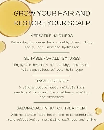 Righteous Roots Hair Oil for Hair Growth, Anti Frizz & Thickening (4 fl oz, Pack of 2) | Supports Hair Growth & Detangles thumbnail 3