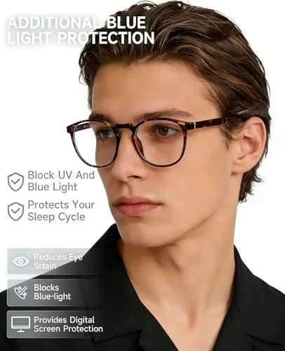 CNLO Blue Light Blocking Glasses Amber | Anti Eyestrain Computer Glasses for Men & Women thumbnail 2