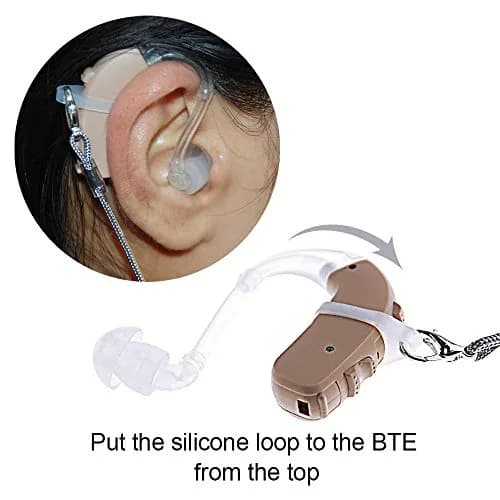 SOUNDLINK Hearing Aid Clip Holder with Silicone Loops & Rope - Green | Protects BTE Against Falling Off thumbnail 5
