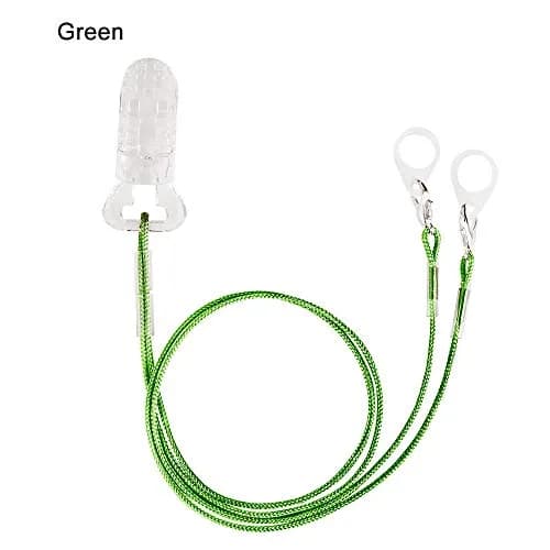 SOUNDLINK Hearing Aid Clip Holder with Silicone Loops & Rope - Green | Protects BTE Against Falling Off thumbnail 2