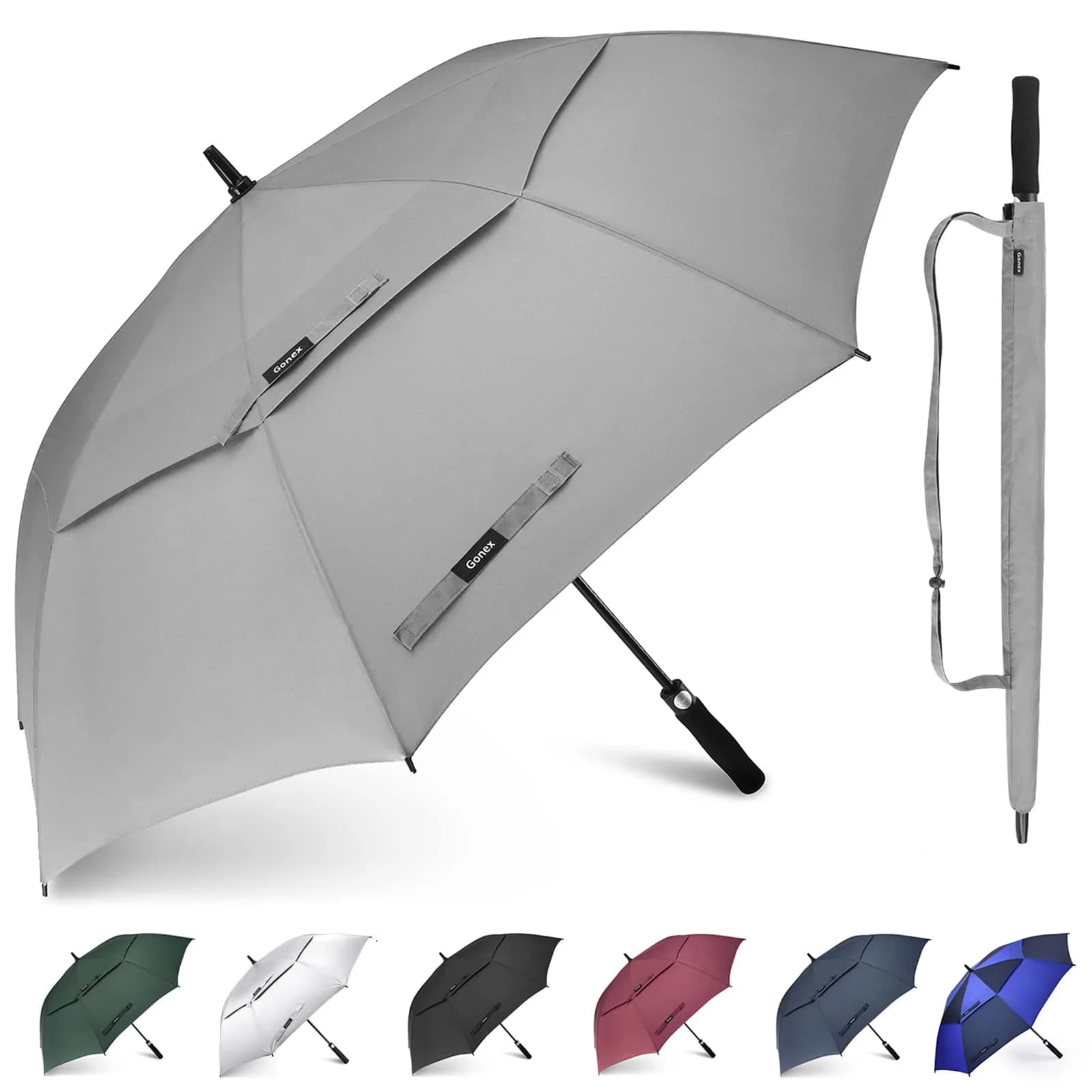 Gonex 68 Inch Golf Umbrella, Auto Open, Windproof, UV Protection | Large 68" Cover for Golf & Travel