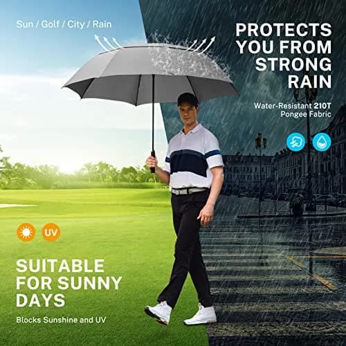 Gonex 68 Inch Golf Umbrella, Auto Open, Windproof, UV Protection | Large 68" Cover for Golf & Travel thumbnail 4