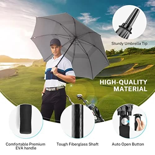 Gonex 68 Inch Golf Umbrella, Auto Open, Windproof, UV Protection | Large 68" Cover for Golf & Travel thumbnail 2