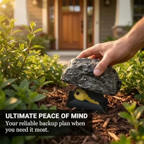 Performore Realistic Fake Rock Key Hider | Blends with Landscaping, 8.6cm (3.4") x 5cm (2") thumbnail 8