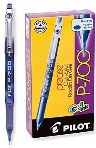 Pilot P-700 Rollerball Stick Gel Pen (24 Pack, Black/Blue) | Refillable Gel Ink Pen for Smooth Writing thumbnail 2