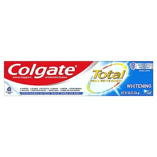 Colgate Total Teeth Whitening Gel Toothpaste 4.8 oz (142 ml) | Fights Bacteria for Whole Mouth Health thumbnail 1