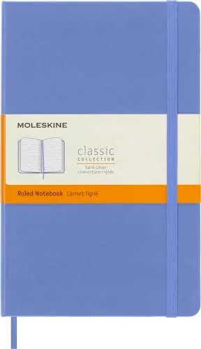 Moleskine Classic Notebook, Large, Ruled, Sapphire Blue, Hard Cover (5 x 8.25) | Acid-Free, 240 Pages, Durable Cover — Hydrangea Blue / Large / Ruled
