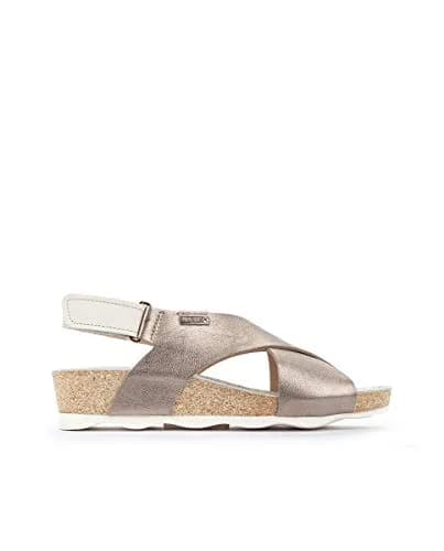 PIKOLINOS Mahon Wedge Sandals Women | Leather | Extra-Light | Silver thumbnail 1