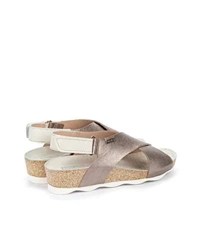 PIKOLINOS Mahon Wedge Sandals Women | Leather | Extra-Light | Silver thumbnail 4