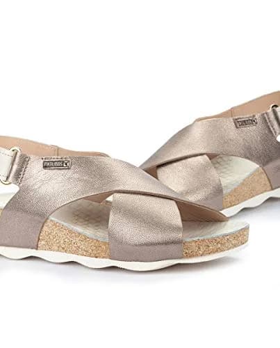 PIKOLINOS Mahon Wedge Sandals Women | Leather | Extra-Light | Silver thumbnail 5
