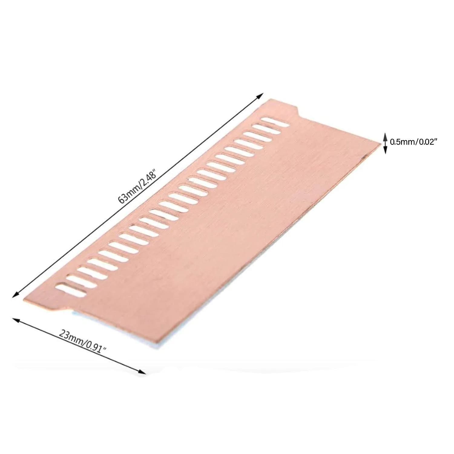 Easycargo Copper RAM Heatsink Kit 63mmx23mm (2-Pack) | Low Profile Cooling for Laptops & Notebooks - view 2
