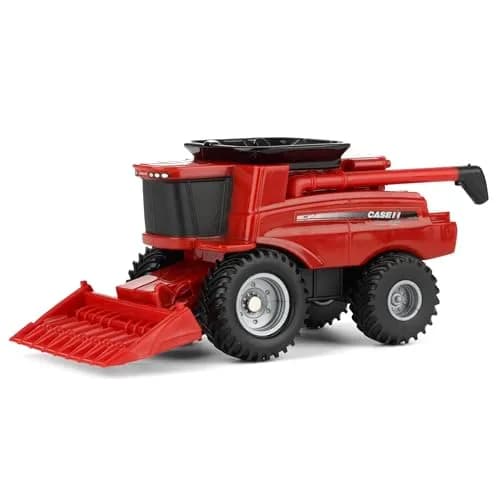 ERTL Case IH 4-Piece Farm Toy Set - 1:64 Scale - Includes John Deere Tractor with Loader, Combine, Grain Cart & Truck for Kids & Collectors thumbnail 5