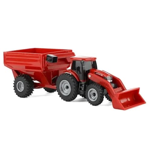 ERTL Case IH 4-Piece Farm Toy Set - 1:64 Scale - Includes John Deere Tractor with Loader, Combine, Grain Cart & Truck for Kids & Collectors thumbnail 6