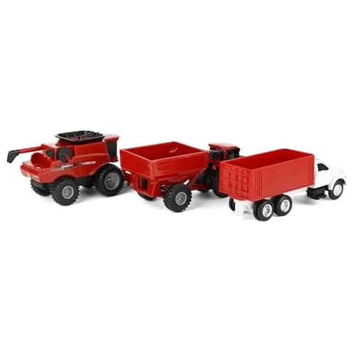 ERTL Case IH 4-Piece Farm Toy Set - 1:64 Scale - Includes John Deere Tractor with Loader, Combine, Grain Cart & Truck for Kids & Collectors thumbnail 8