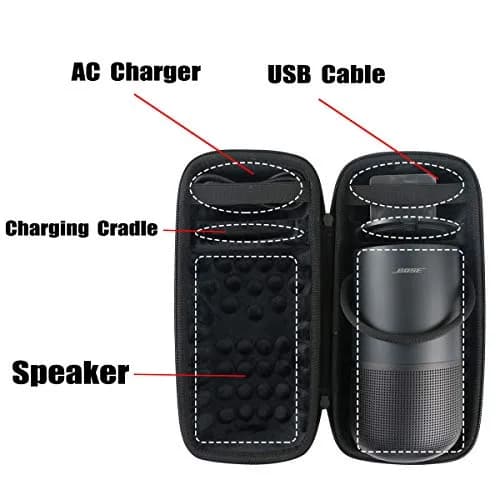 Khanka Hard Carrying Case for Bose Portable Smart Speaker Triple Black | Durable EVA Protection thumbnail 4