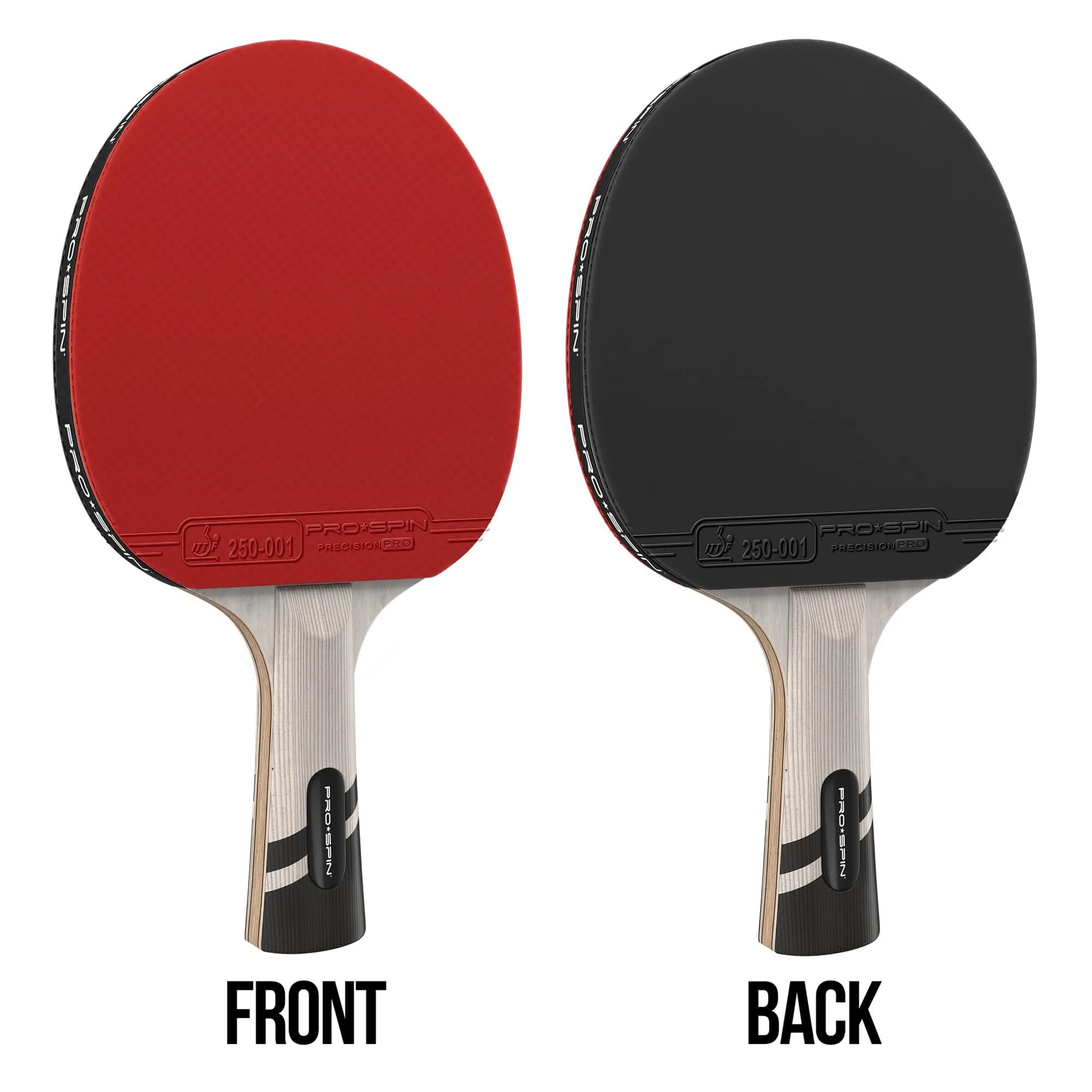 PRO-SPIN Carbon Fiber Table Tennis Rackets | 7-Ply Blade, 2.0mm Sponge, Shakehand Grip (Red, 1-Pack) - view 5