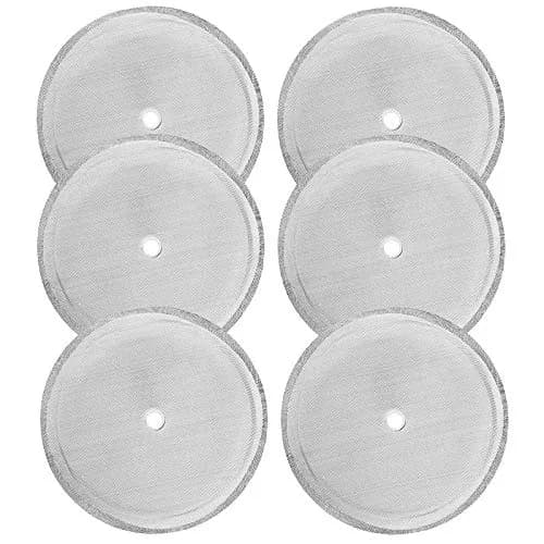TKMOS 6 Pack French Press Replacement Filters Mesh Screen 4 Inch | Heavy Gauge Stainless Steel for 1000 ml / 34 oz / 8 cup thumbnail 1