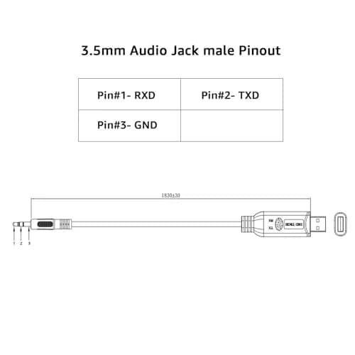 DSD TECH SH-U35B USB RS232 to 3.5mm Serial Cable 6FT | FTDI FT232RL Chip Support thumbnail 6