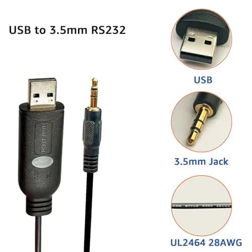 DSD TECH SH-U35B USB RS232 to 3.5mm Serial Cable 6FT | FTDI FT232RL Chip Support thumbnail 7