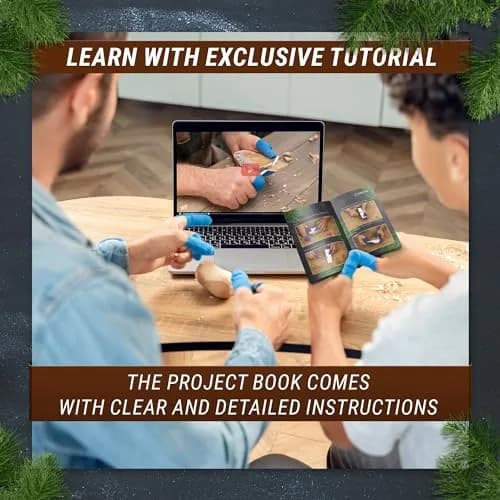 BeaverCraft Comfort Bird Wood Carving Kit for Beginners & Adults | 2 Wood Blocks (Cherry & Basswood), Whittling Knife, Sandpaper, Tutorial thumbnail 4