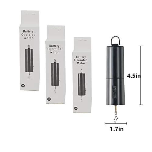 FENELY Battery Operated Wind Spinner Motor 3 Pack Black | 18.3 cm (7.2 in) Height, 4.3 cm (1.7 in) Diameter, 0.2 kg | Spins Up to 30 RPM thumbnail 2