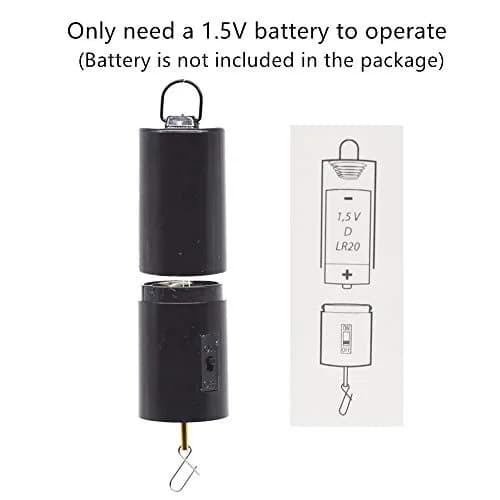 FENELY Battery Operated Wind Spinner Motor 3 Pack Black | 18.3 cm (7.2 in) Height, 4.3 cm (1.7 in) Diameter, 0.2 kg | Spins Up to 30 RPM thumbnail 3