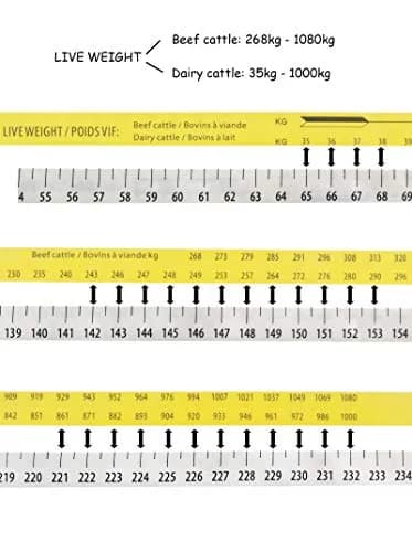 WIN TAPE 250cm Cattle & Pig Weight Tape Measure | Measures Live & Dead Weight thumbnail 4