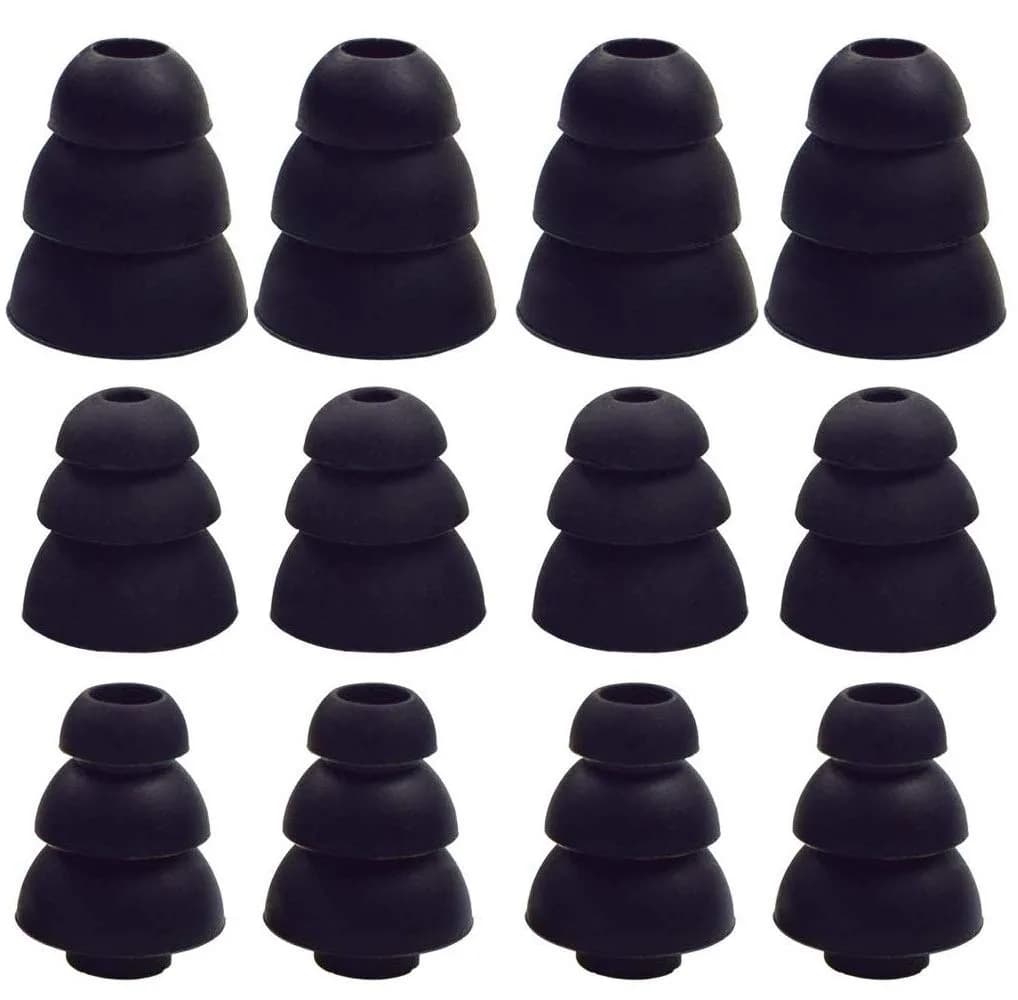 JNSA Triple Flange Ear Tips for Earbuds | Noise Isolation & Secure Fit (70-120 chars) - main product image