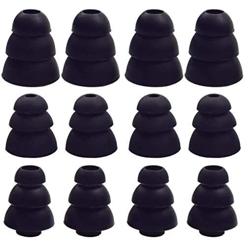 JNSA Triple Flange Ear Tips for Earbuds | Noise Isolation & Secure Fit (70-120 chars) thumbnail 1